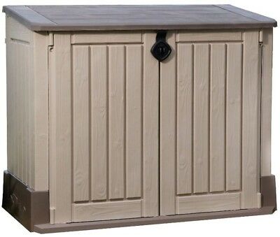 Keter Resin Shed Outdoor Garden Backyard Indoor Storage Wood 4 X 2 Horizontal