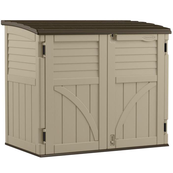 Suncast Storage Shed 2 ft. 8 in. x 4 ft. 5 in. x 3 ft. 9.5 in. Double Door Brown