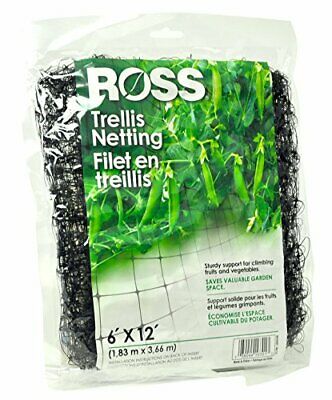 Ross Trellis Netting Black Garden Netting, 12 feet x 6 feet