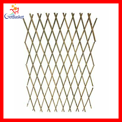 BAMBOO POLES TRELLIS 36 in. Expandable Plant Support Rust Decorative Purposes US