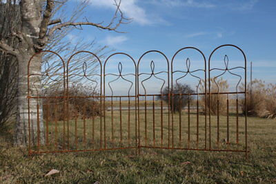 Wrought Iron Mannequin Style Fence Garden Border , Trellis for Flowers and Vines