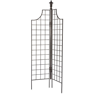 H Potter Two-panel Garden Screen Trellis Weather Resistant Wrought Iron Large