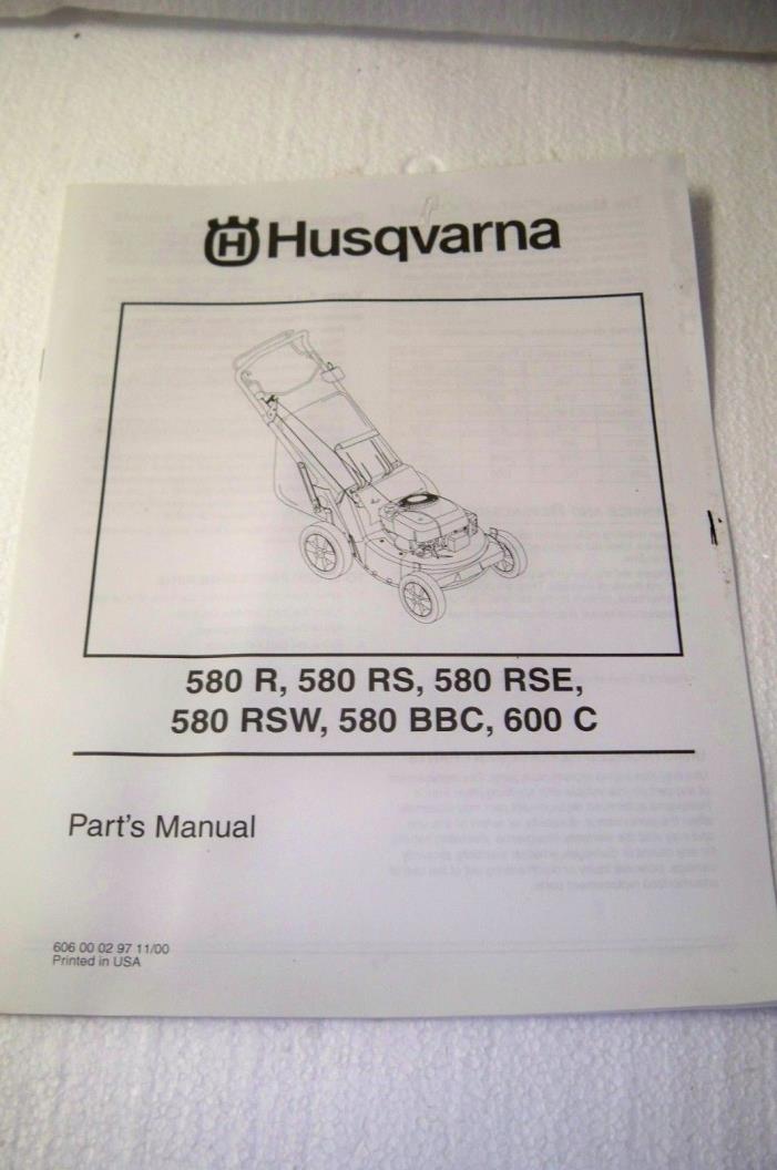 Husqvarna 580R 580RS 580RSE 580RSW 580BBC 600C parts manual