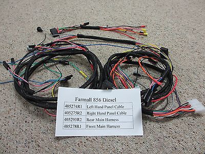New Farmall 856 Diesel Wiring Harnesses - 4 Harnesses Included