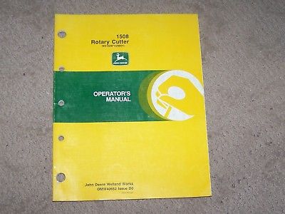 John Deere  Used 1508 Rotary Cutter Ser # 029601 & Up Operators Manual  B11