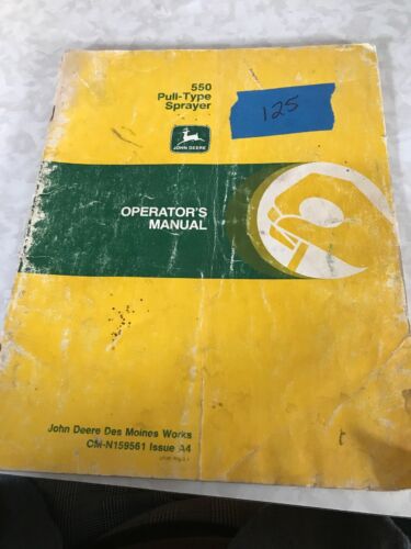John Deere  550 Pull-Type Sprayer  Operators Manual  Used