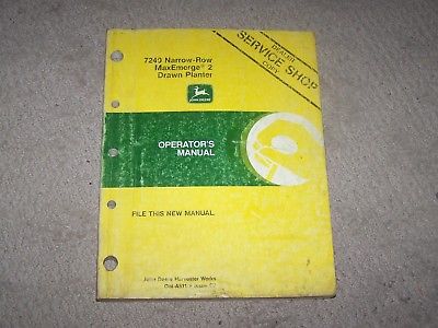 John Deere Used 7240 Narrow-Row MaxEmerge 2 Drawn Planter Operators Manual B9