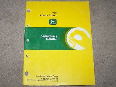 John Deere  Used 717 Rotary Cutter Operators Manual  B11