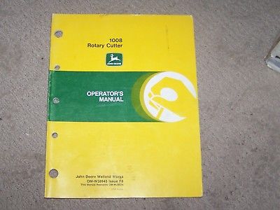 John Deere  Used 1008 Rotary Cutter Operators Manual  B11