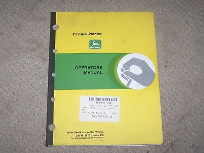 John Deere Used 71  Flexi-Planter  Operators Manual B9