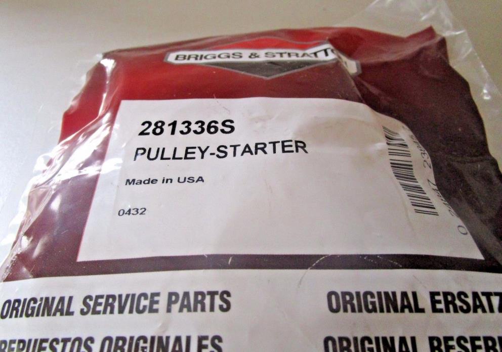 (m276) Genuine OEM Briggs & Stratton # 281336s Rewind Recoil Starter Pulley