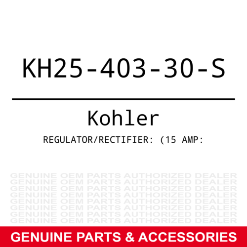 Genuine Kohler REGULATOR/RECTIFIER: (15 AMP: Part# KH25-403-30-S