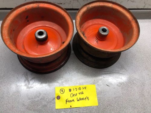 1974 Case 446 Garden Tractor #9696608 Part Front Wheels Rims Had 16x6.5-8 Tires