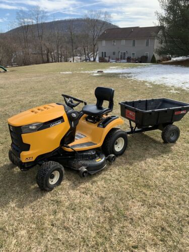 Riding Lawn Mower Tractor Cub Cadet XT1 Enduro LT 50 W/ Trailer