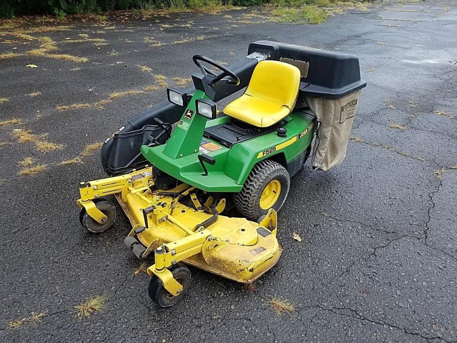 John Deere F525 48 Inch Front Mount Riding Mower, with Power Flow Bagger,