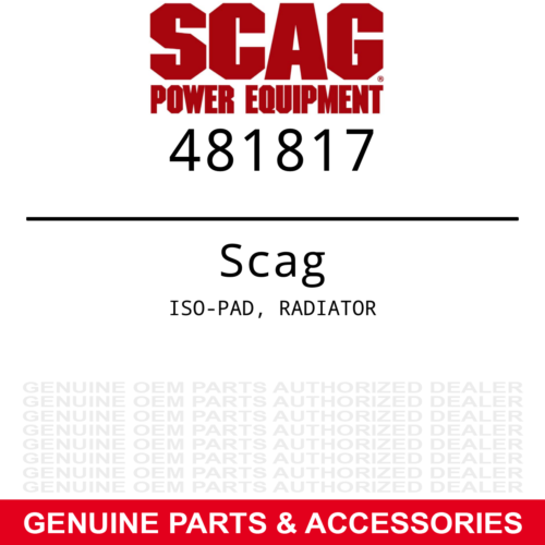 Genuine Scag ISO-PAD RADIATOR Part# 481817