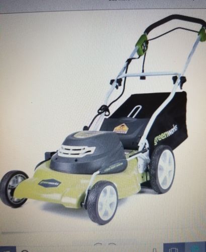 GreenWorks 25022 Corded Electric 12 Amp 20-Inch Lawn Mower Cutter Grass New
