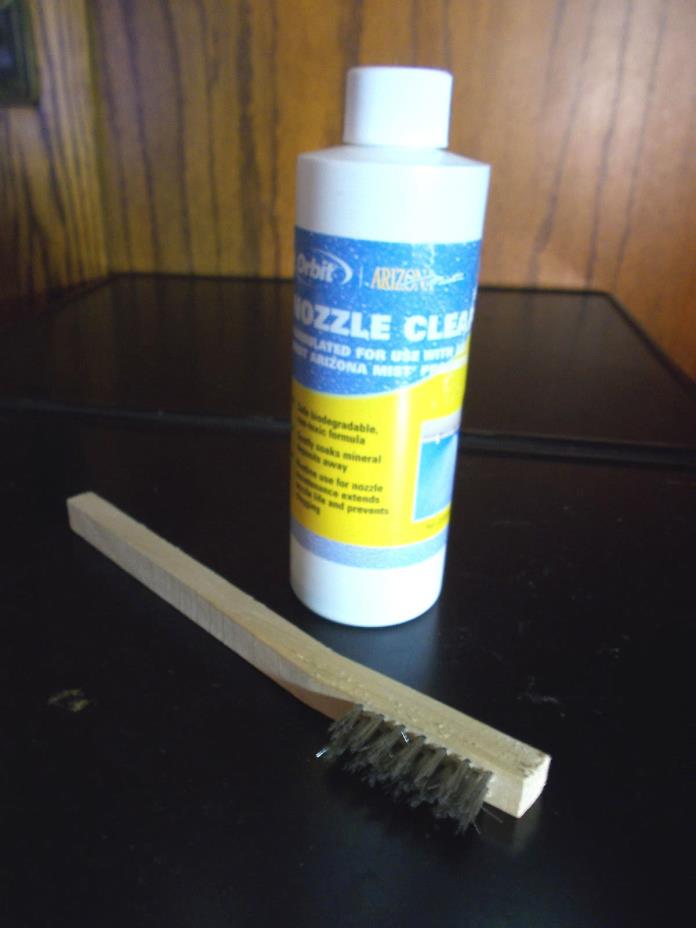 Orbit Arizona Mist System Universal Nozzle Cleaner 8 Oz 10103 + Cleaner Brush