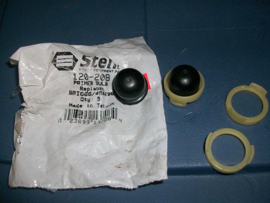 2 Briggs Primer Bulb & Retainer 120-208 repl. 484408