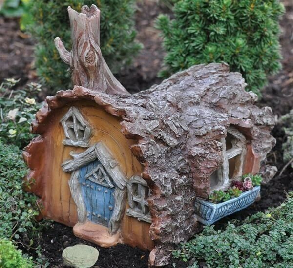 Victorian Trading Co Fairy Garden Miniature Log House 6