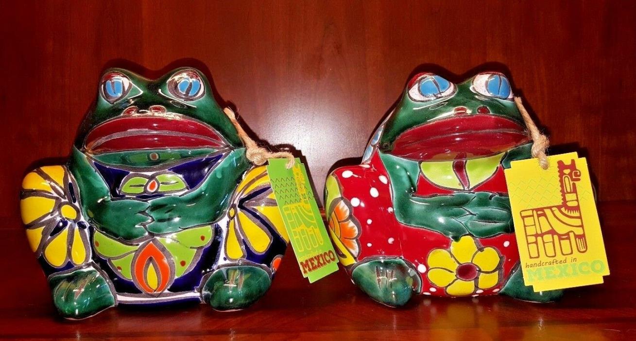 Frog Planter Pots Made in Mexico Colorful 6