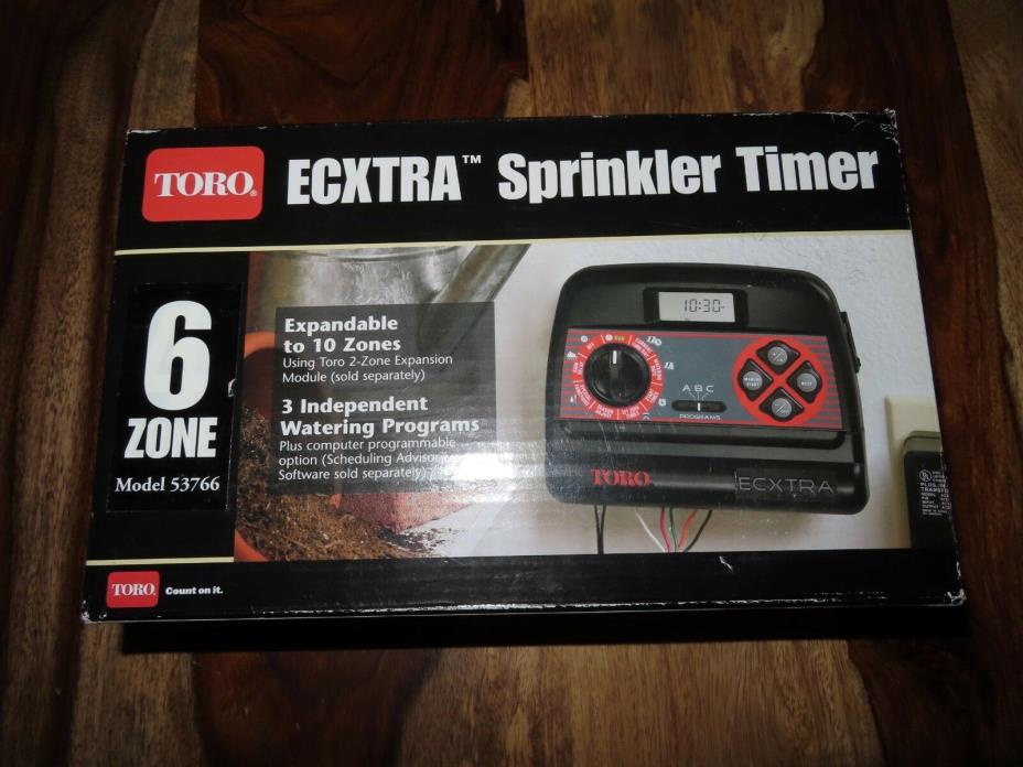 NEW Toro Ecxtra Sprinkler Timer Control Model 53766 6-Zone