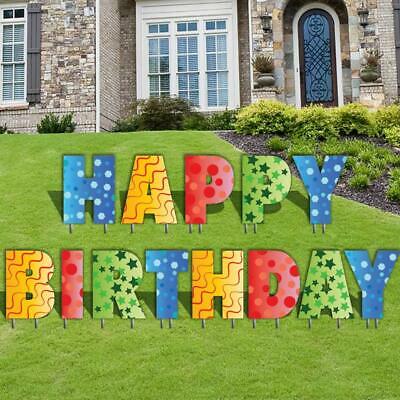 Birthday Lawn Decoration - Happy Birthday Letters Yard Card - FREE SHIPPING