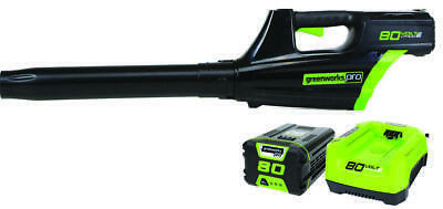 Greenworks 2400102 Cordless Blower Kit With Charger, 80 V, Lithium-Ion