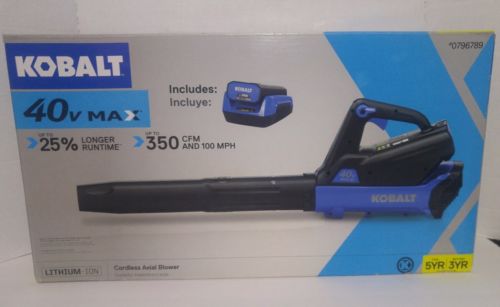 ~ Kobalt 40V MAX Li-Ion 350 CFM Cordless Leaf Blower W/Bat. & Charger Display or