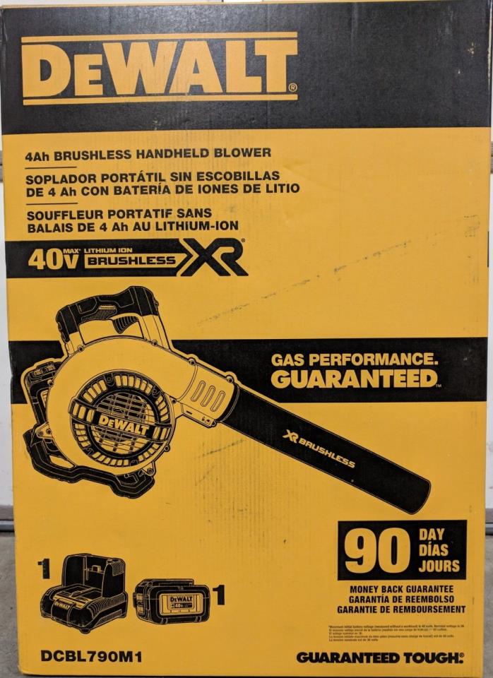 DEWALT 40-Volt 4AH Lithium Ion XR Brushless Blower DCBL790M1 INCLUDED Battery