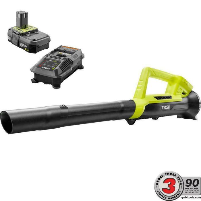 Ryobi Leaf Blower Cordless 90MPH 200CFM ONE+ Lithium-Ion 18V Battery/Charger