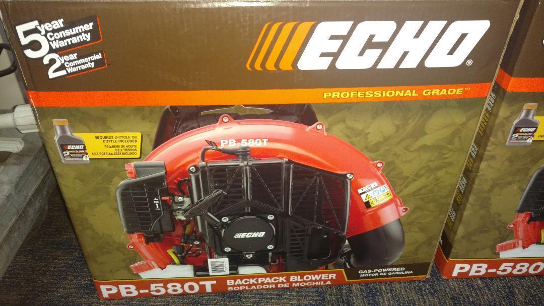 ECHO 215 MPH 510 CFM 58.2cc Gas 2-Stroke Cycle Backpack Leaf Blower PB-580T New