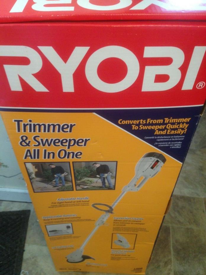 Ryobi  Cordless Lawn Kit (trimmer/sweeper)  12 Amp motor  New in box