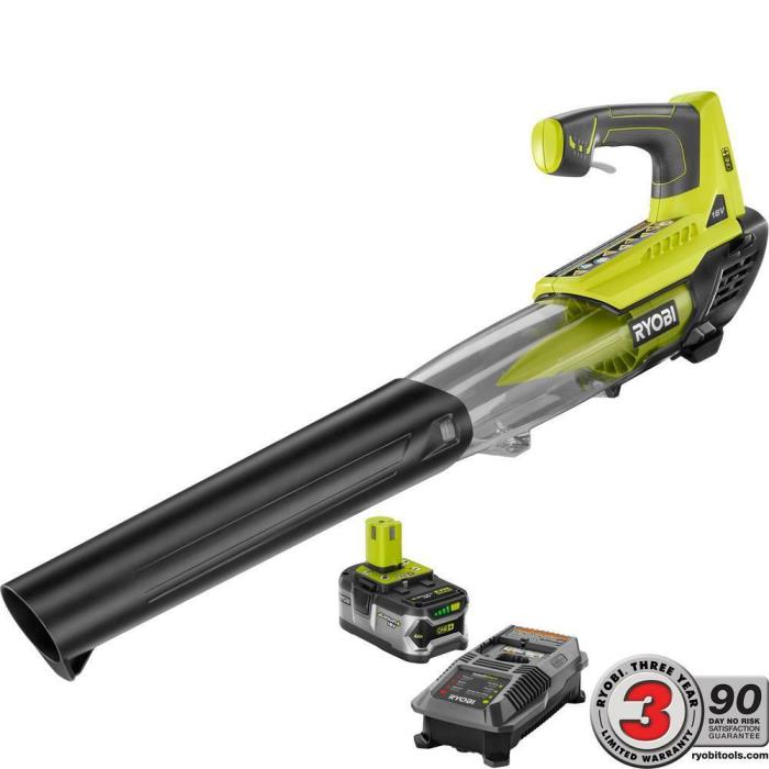 Ryobi P2180 ONE+ Lithium 18V Lithium Cordless Jet Fan Blower with Battery - NEW