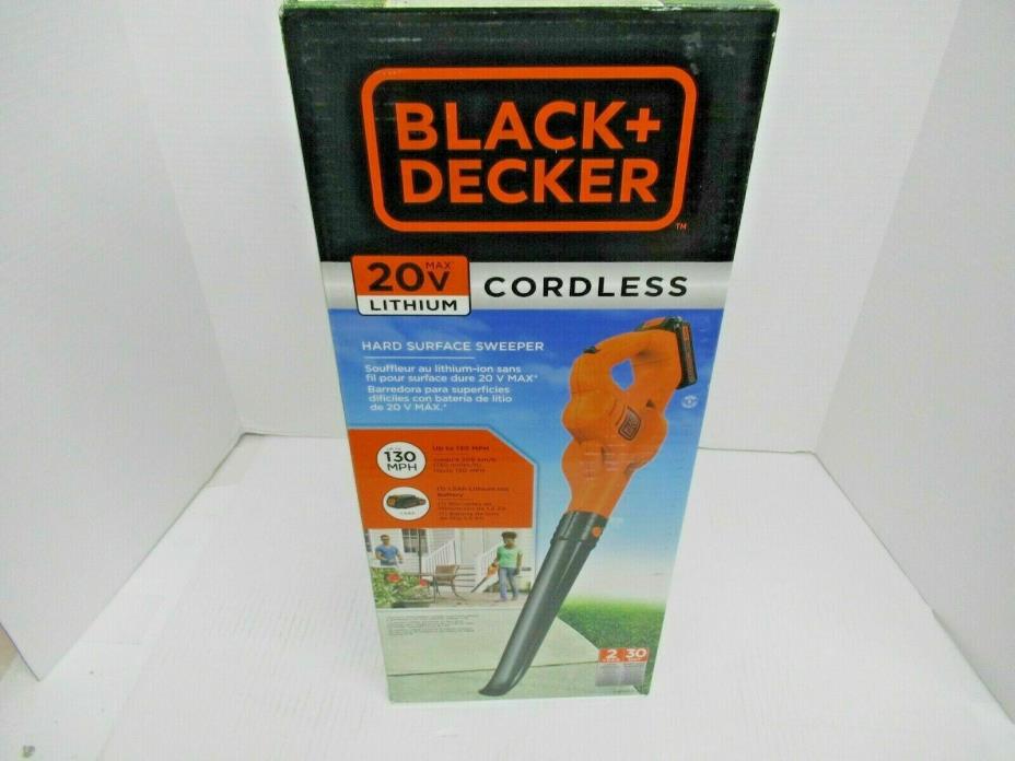 Black & Decker 20V MAX 1.5 Ah Cordless Lithium-Ion Sweeper Kit LSW221