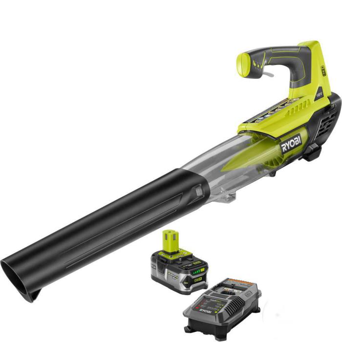 Outdoor Cordless Lightweight Leaf Blower Battery 18 Volt Lithium Plus Charger