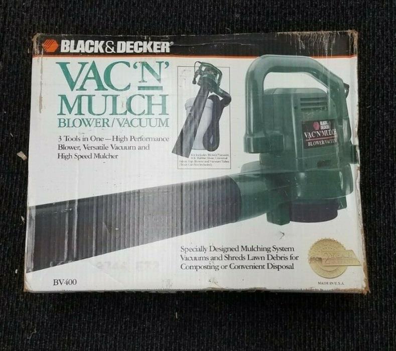 BLACK & DECKER VAN N' MULCH BV400 ELECTRIC LEAF BLOWER VACUUM MULCHING SYSTEM