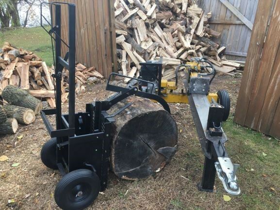 Manual Log Loader, for moving and lifting logs onto wood splitter.