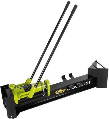 Sun Joe Hydraulic Log Splitter 10-Ton 2-Speed Manual Pump Rear Wheels Portable