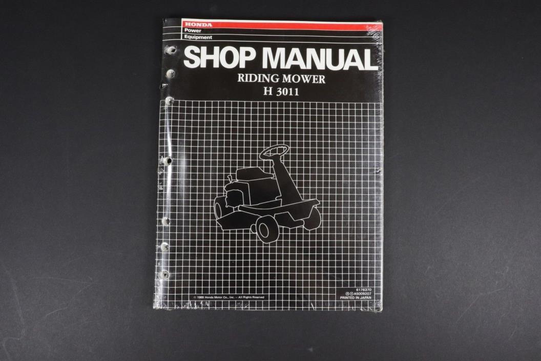 Honda H 3011 Model Riding Mower Service Repair Shop Manual