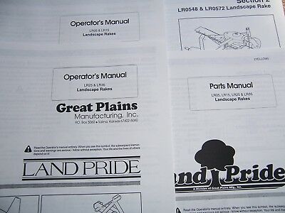 LAND PRIDE Parts & Operator Manuals LR Series Landscape Rakes -> See List
