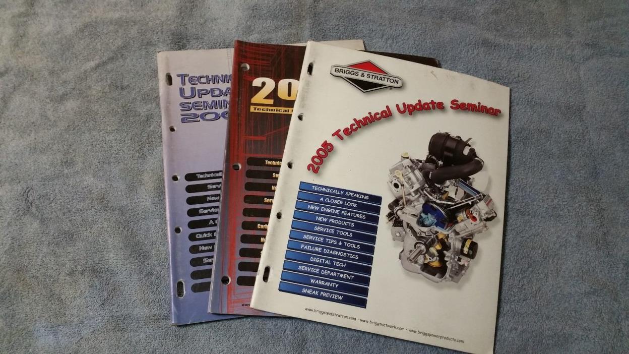 Briggs & Stratton technical update seminar manual book 2003-2005  3 books