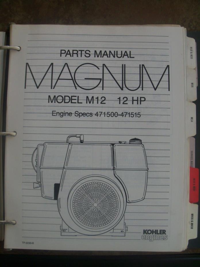 Kohler - Magnum Engine  Parts Manual M-12 HP
