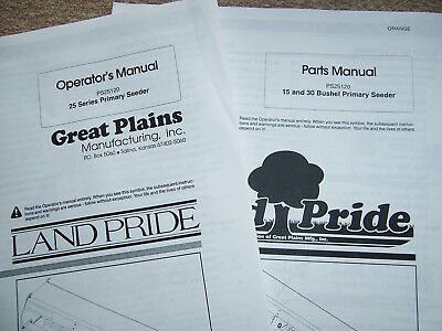 LAND PRIDE Parts & Operator Manuals * 25 Series Primary Seeder PS25120