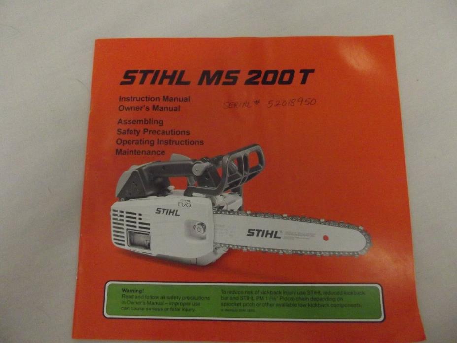 STIHL 200T Saw Owners Manual