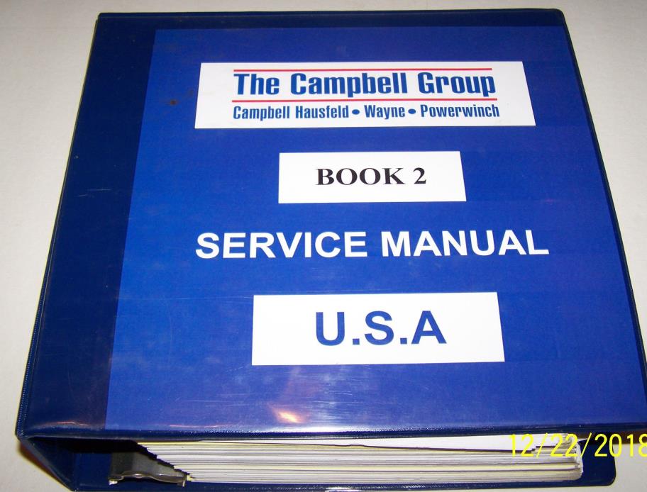 CAMPBELL HAUSFELD SERVICE MANUAL/COMPLETE REPLACEMENT PARTS LISTS