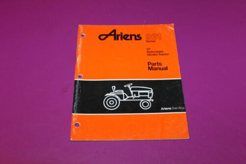 Ariens Series 931 GT Hydrostatic Garden Tractor Parts Manual.
