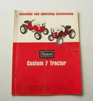 Original Sears Custom Tractor 917.25450 ~ Assembly Operating Instructions Manual