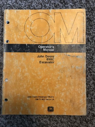 John Deere 690C Excavator Operators Manual OMT79678