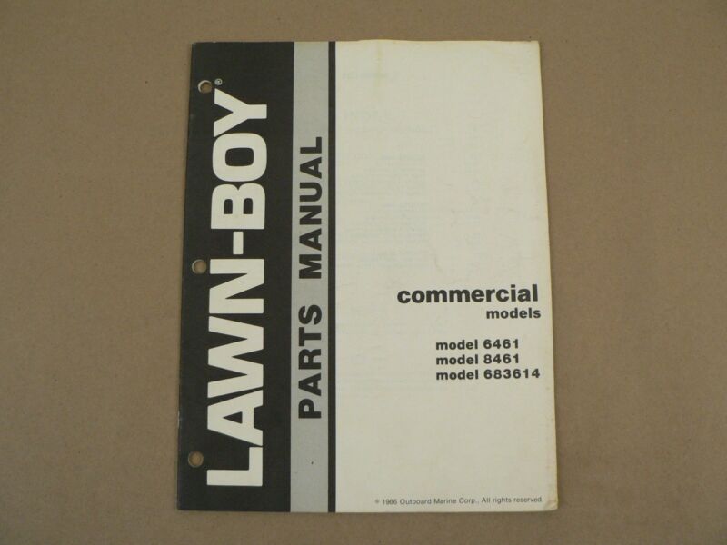 Lawn Boy Parts Manual Catalog List 6461 8461 683614 Commerical Models 1986